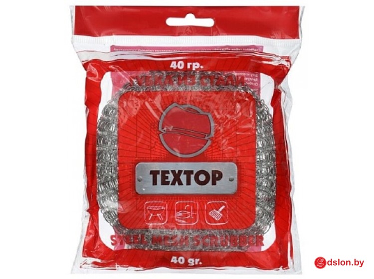 Мочалка мет. для посуды МЕГА 40г. (ТЕКСТОП)